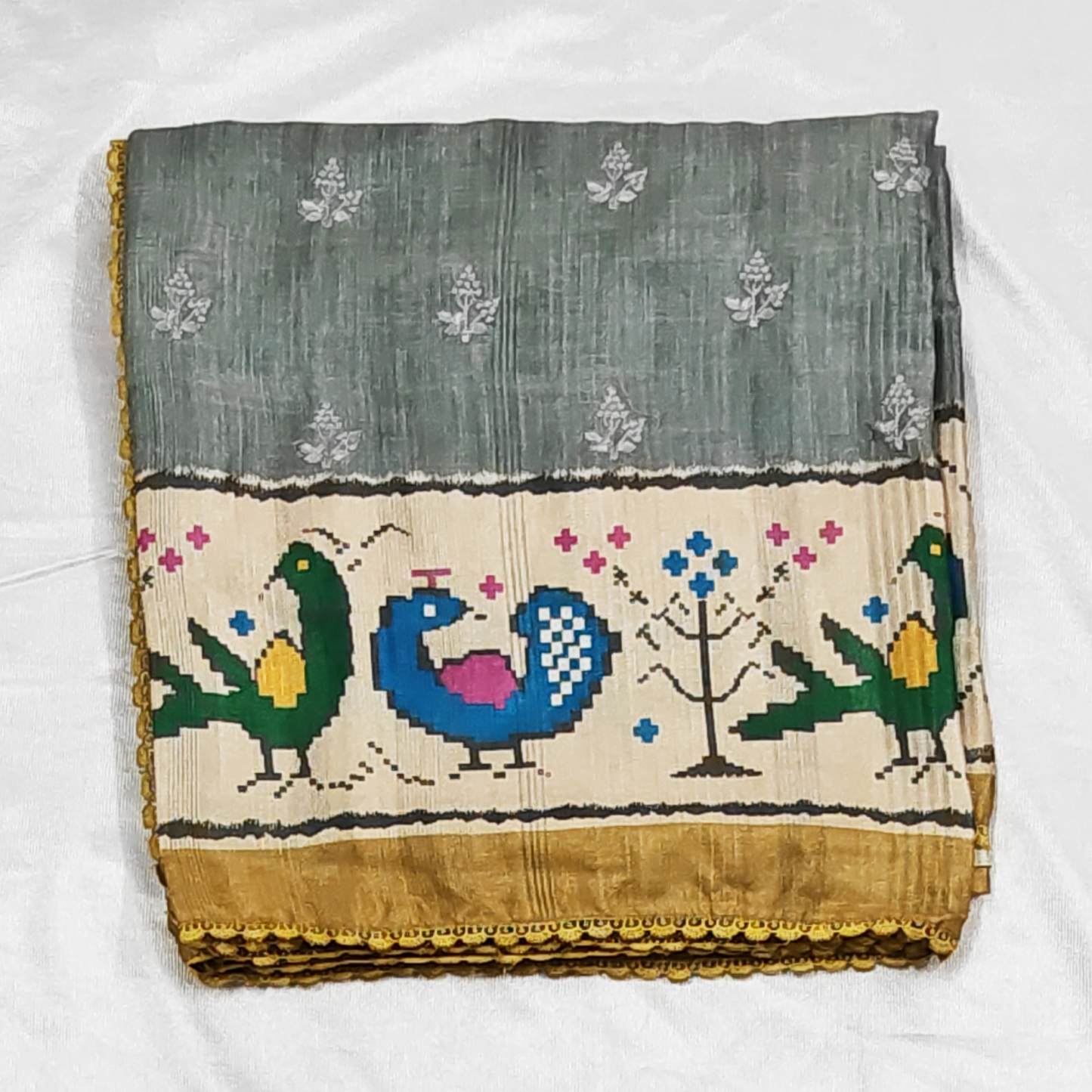Bhagalpuri Tussar Silk Saree