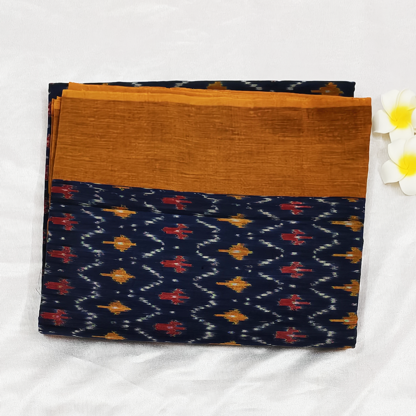 Pure handloom pochampally cotton saree with ikat weaves
