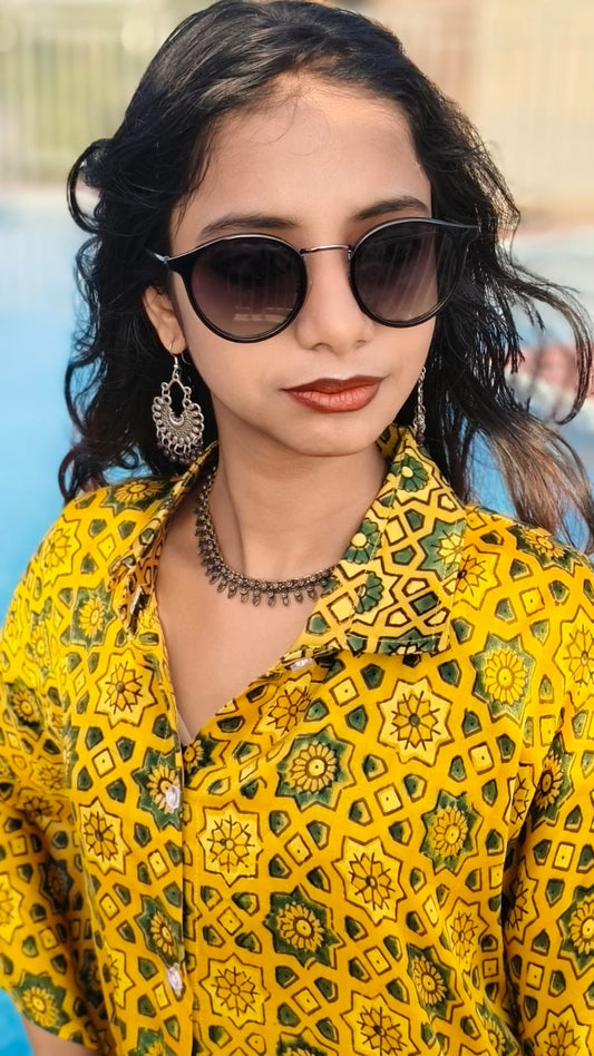 Mehr Yellow - Pure Modal Silk Shirt Kaftan