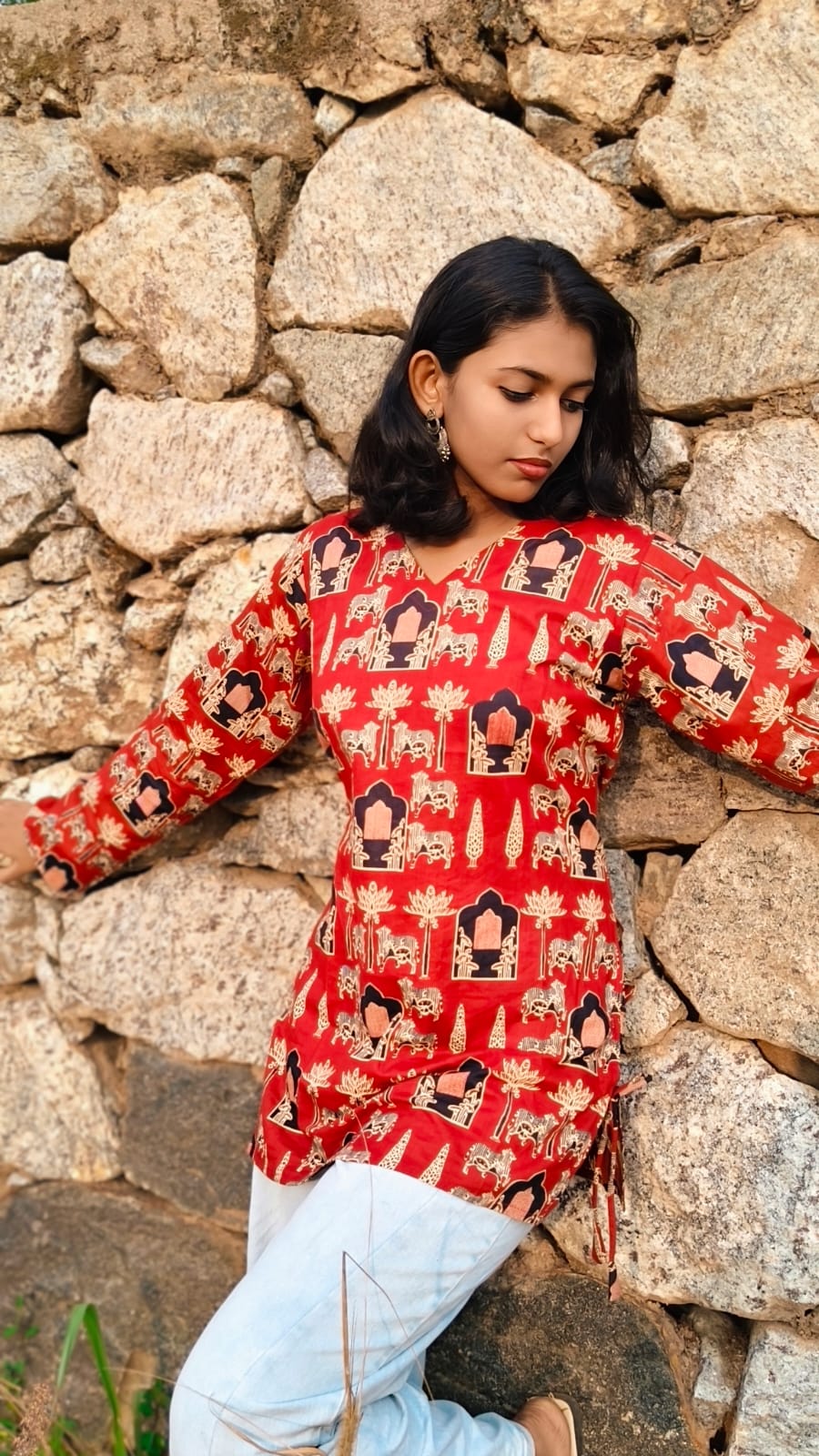 Pichwai-Short Kurti