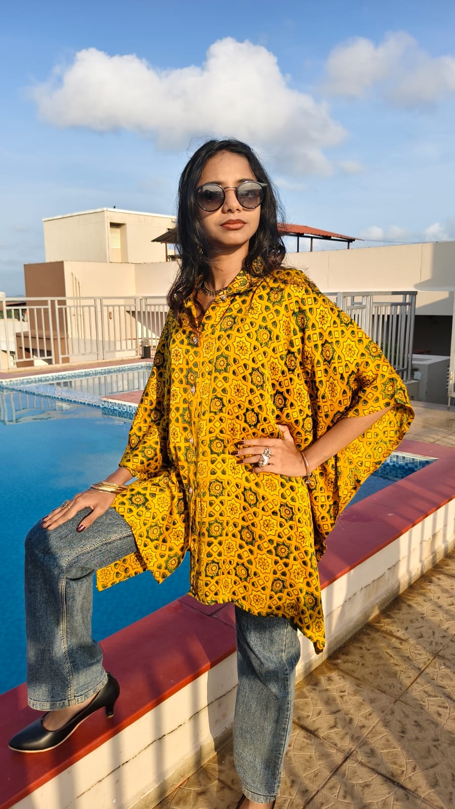 Mehr Yellow -  Pure Modal Silk Shirt Kaftan